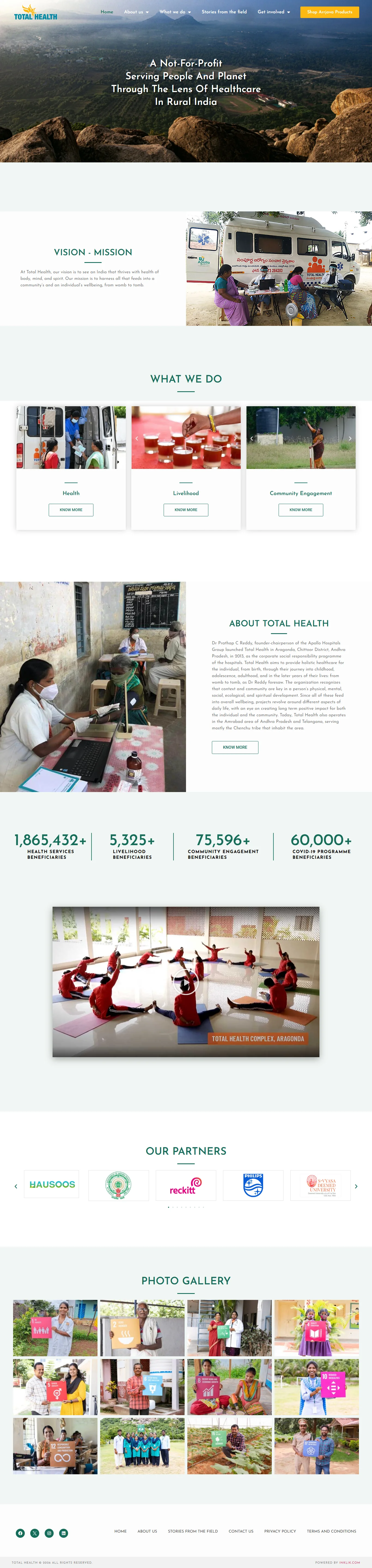 Apollo Total Health desktop website preview