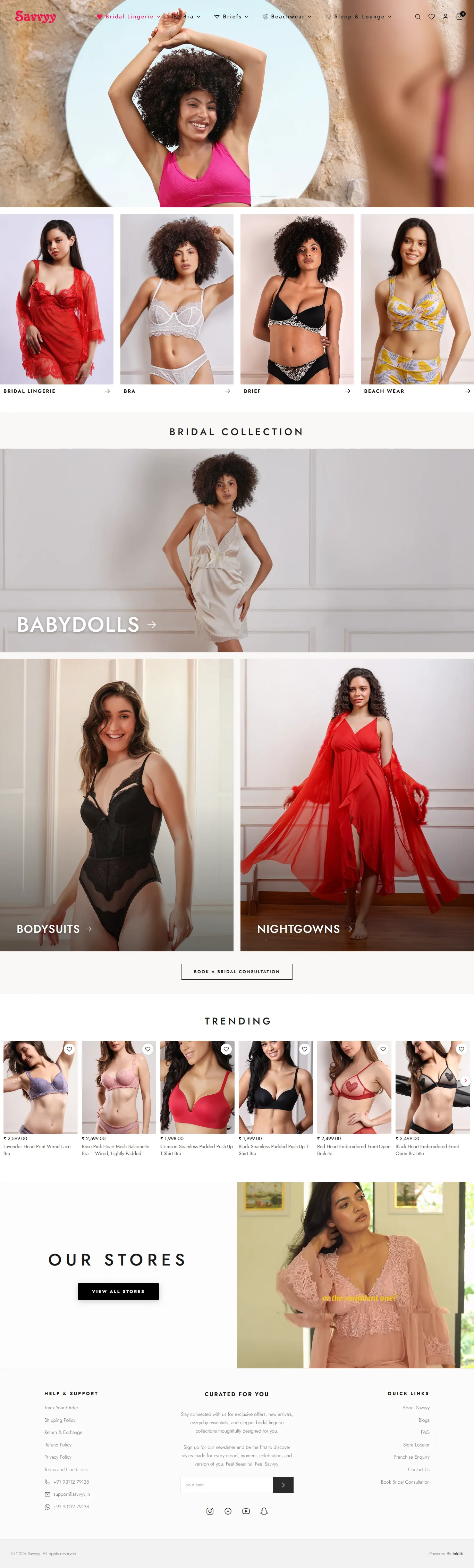 Savvyy desktop website preview