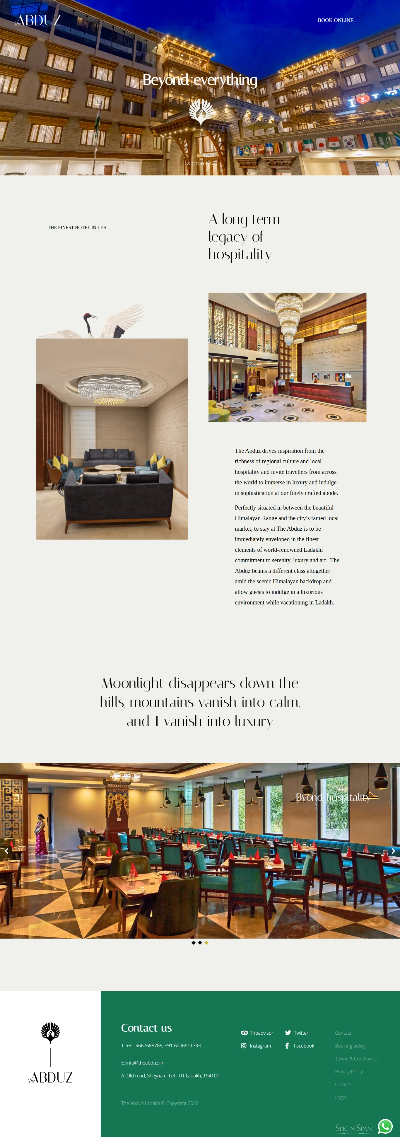 The Abduz desktop website preview